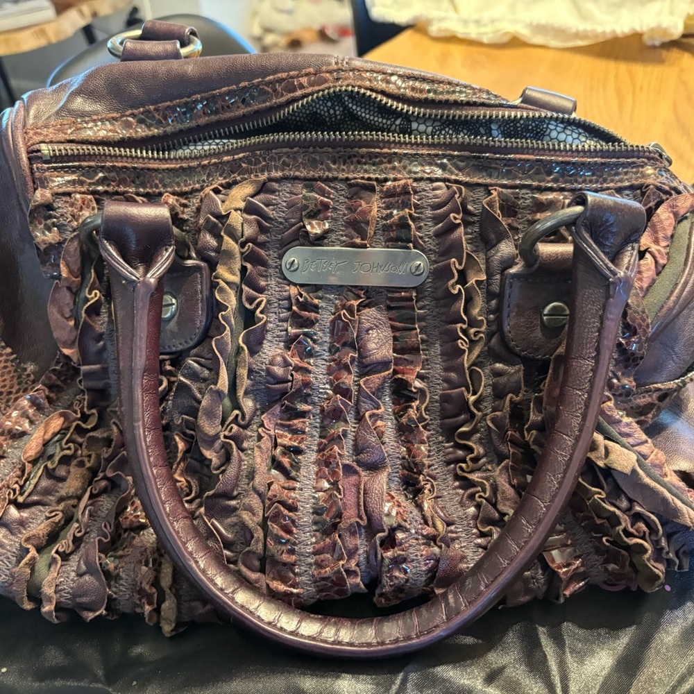 Betsey Johnson Purple Leather Handbag